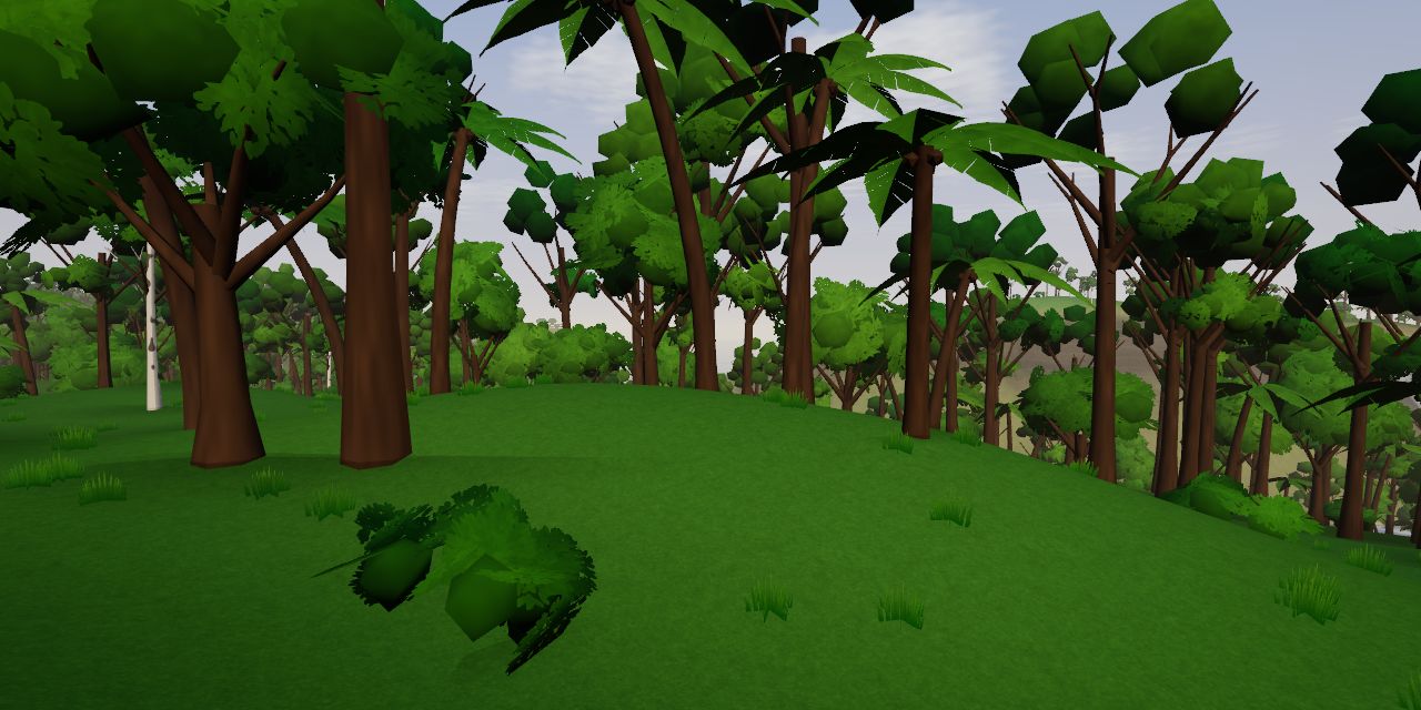 Tropical rainforest with palms